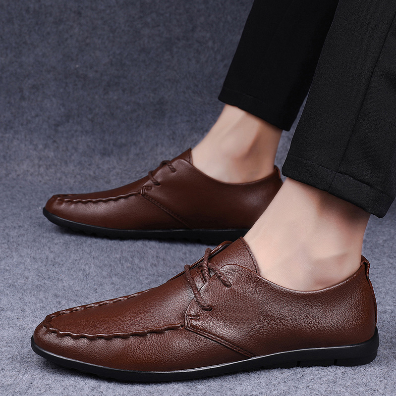 남성용 진짜 가죽 신발, 미니멀하고 편안한 스타일, 사 - Office High Tech 리뷰 및 가격